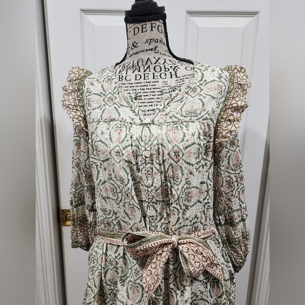 Cleobella Floral Long Sleeve Dress with Bow - Picture 7 of 8